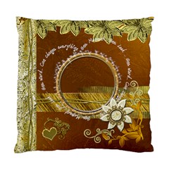 One moment is everything gold cushion case - Standard Cushion Case (One Side)
