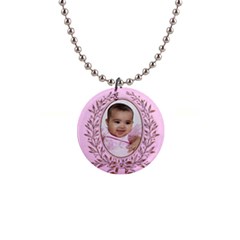 pink - 1  Button Necklace
