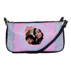 pink w/blue lace - Shoulder Clutch Bag