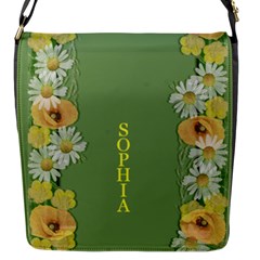 Yellow Poppy Flap Closure Messenger Bag (Small) - Flap Closure Messenger Bag (S)