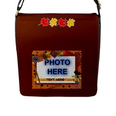 autumn Flap Closure messenger bag, large - Flap Closure Messenger Bag (L)