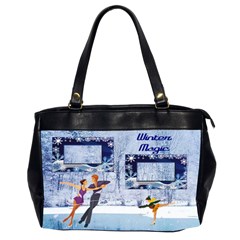 Winter Magic office bag, 2 sides - Oversize Office Handbag (2 Sides)