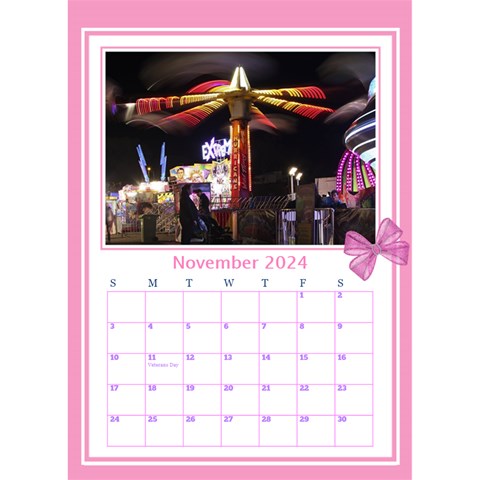 Princess Pink Desktop Calendar By Deborah Nov 2024
