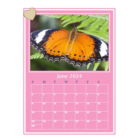 Princess Pink Desktop Calendar By Deborah Jun 2024