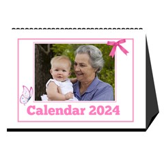 Pink Princess Desktop Calendar (8.5x6) - Desktop Calendar 8.5  x 6 