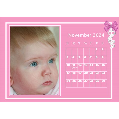 Pink Princess Desktop Calendar (8 5x6) By Deborah Nov 2024