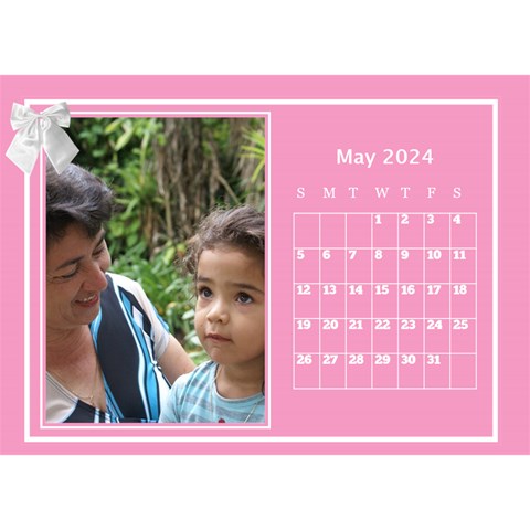 Pink Princess Desktop Calendar (8 5x6) By Deborah May 2024