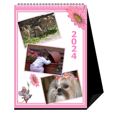 Pink Princess Desktop Calendar By Deborah Cover