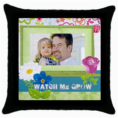 kids, father, family, fun - Throw Pillow Case (Black)