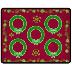 Green snowflake medium blanket - Fleece Blanket (Medium)
