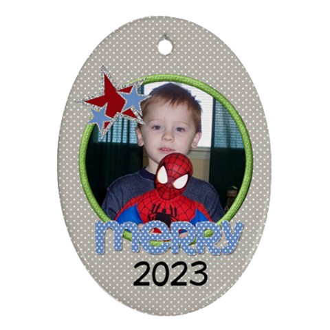 2023 Oval Ornament 1 By Martha Meier Front