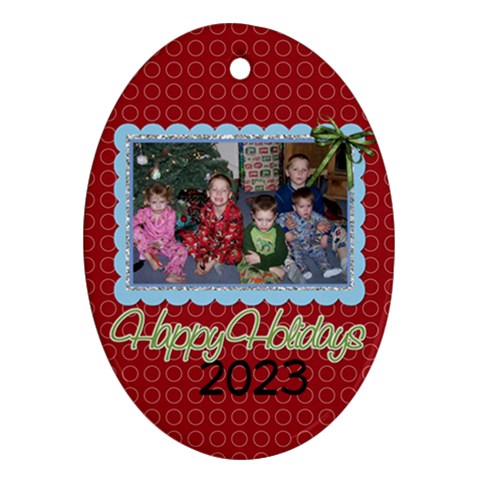 2023 Oval Ornament 3 By Martha Meier Front