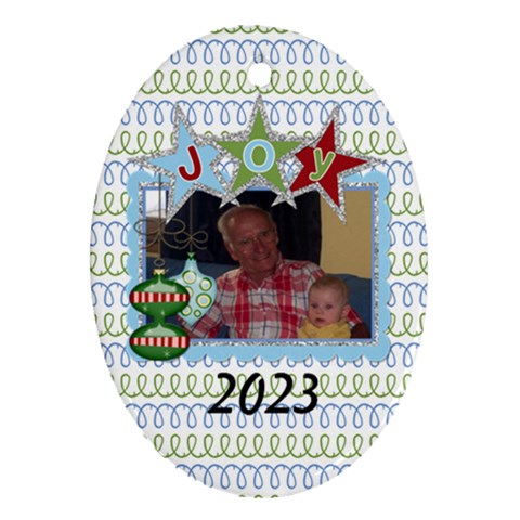 2023 Oval Double Sided Ornament 1 By Martha Meier Front