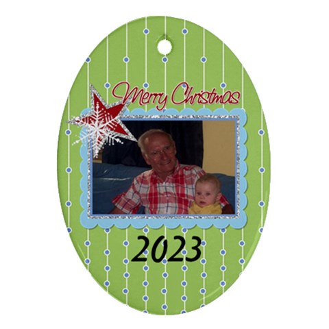 2023 Oval Double Sided Ornament 2 By Martha Meier Front