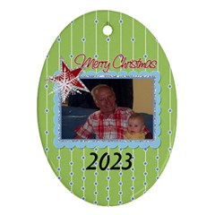 2023 Oval Double Sided Ornament 2 - Oval Ornament (Two Sides)