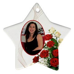 Christmas Rose Star Ornament - Ornament (Star)