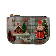 NO FRAME Stocking Stuffer Remember When Santa Merry Christmas mini coin purse