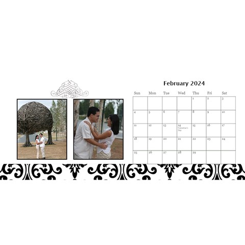 Desktop Calendar 11  X 5  Feb 2024