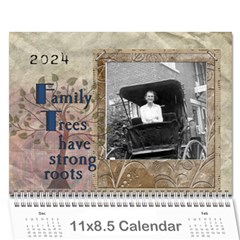 Family Tree Calendar - 18 Month - Wall Calendar 11  x 8.5  (18 Months)