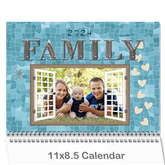 Family Pretty 12 month Calendar - Wall Calendar 11  x 8.5  (12-Months)