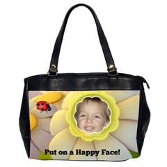 Happy face office handbag - Oversize Office Handbag (2 Sides)