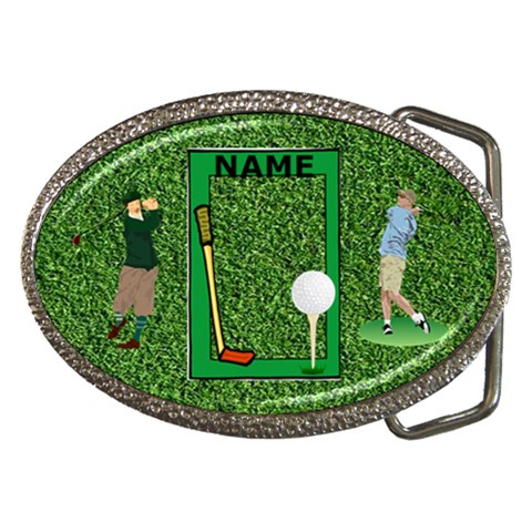 Golfer s Belt Buckle 3 By Joy Johns Front