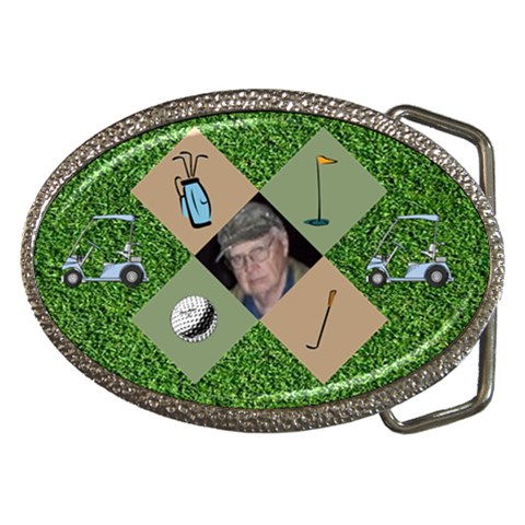 Golfer s Belt Buckle #4 By Joy Johns Front