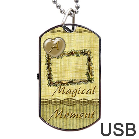 Magical Moment Dog Tag Usb Flash 1 Side By Ellan Front
