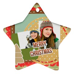 merry christmas - Star Ornament (Two Sides)