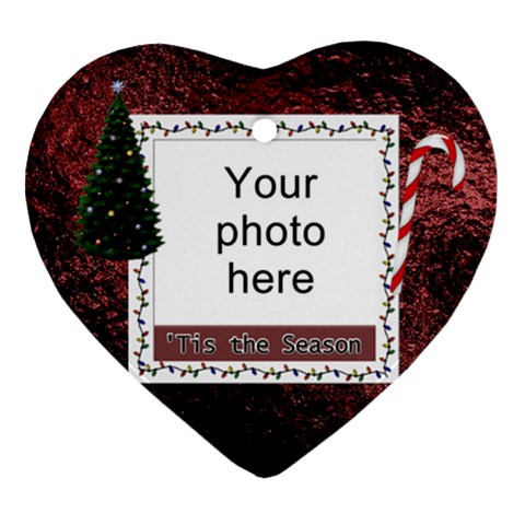 Tis The Season Heart Ornament (2 Sides) By Lil Front