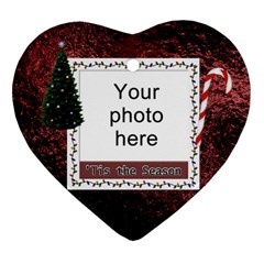 Tis the Season Heart Ornament (2 Sides) - Heart Ornament (Two Sides)