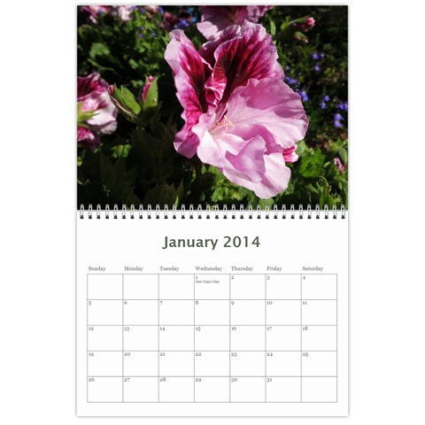 2014 Flower Calendar  By Mim Jan 2014