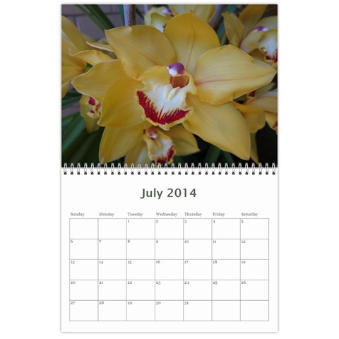 2014 Flower Calendar  By Mim Jul 2014