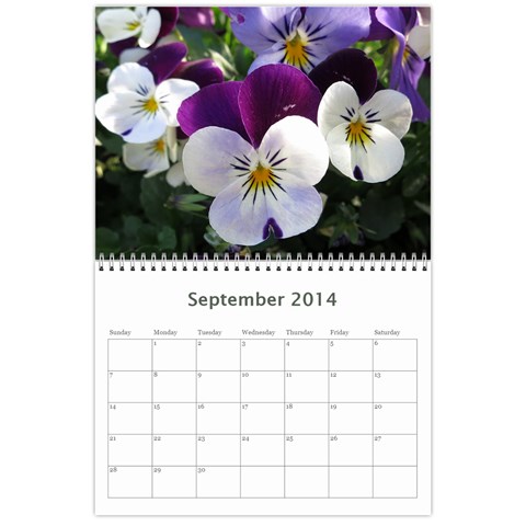 2014 Flower Calendar  By Mim Sep 2014