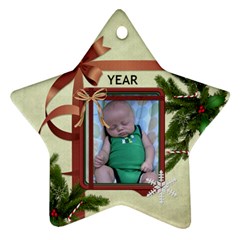 Christmas Date Star Ornament (2 Sides) - Star Ornament (Two Sides)