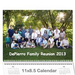 DePierro Reunion Calendar 2014 - Wall Calendar 11  x 8.5  (12-Months)
