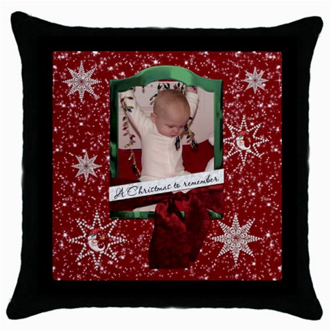 Christmas To Remember Throw Pillow Case By Lil Front