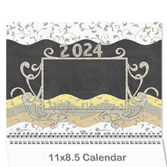 2024 Glittering New Year Calender - Wall Calendar 11  x 8.5  (12-Months)
