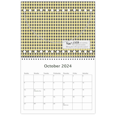 2024 Glittering New Year Calender By Shelly Oct 2024