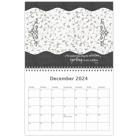 2024 Glittering New Year Calender By Shelly Dec 2024
