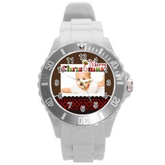 merry chrismas - Round Plastic Sport Watch (L)