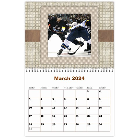 Male Calendar No 2 (any Year) By Deborah Mar 2024