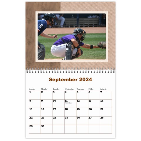Male Calendar No 2 (any Year) By Deborah Sep 2024