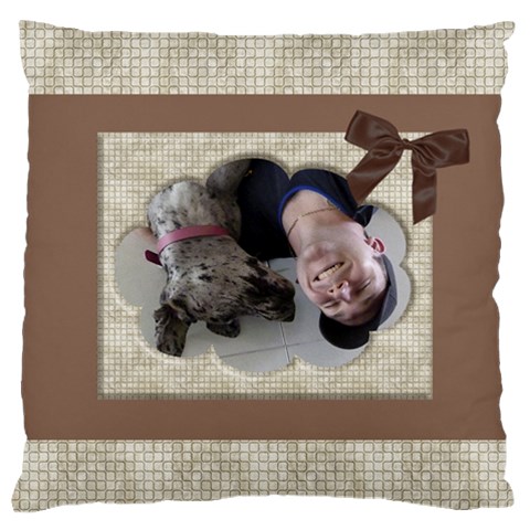 Chocolate Large Cushion Case (2 Sided) By Deborah Front