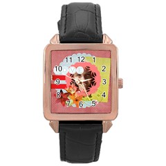 love - Rose Gold Leather Watch 