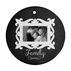 Chalkboard round ornament- 2 sides - Round Ornament (Two Sides)