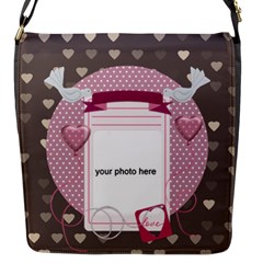 Love messenger bag - Flap Closure Messenger Bag (S)