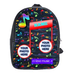 Music large bookbag #2 - School Bag (Large)