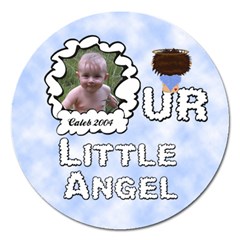 Our Little Angel Boy Round 5 inch Magnet - Magnet 5  (Round)