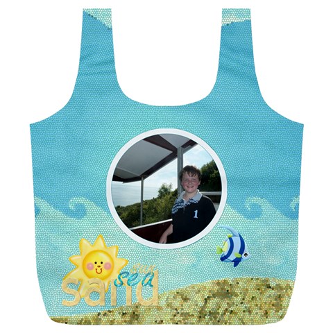Sun Sea Sand Xl Full Print Recycle Bag By Catvinnat Front